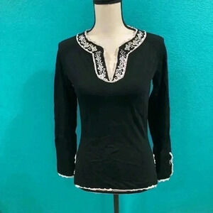 Michelle Nicole black long sleeve top in size small